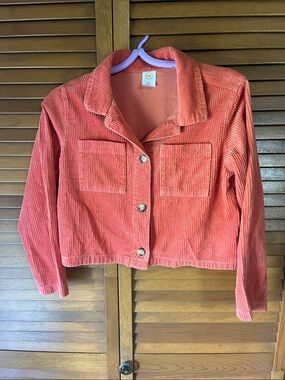 Wonder Nation KidsCorduroy Button-Front Jacket - Rose Red Size 10/12